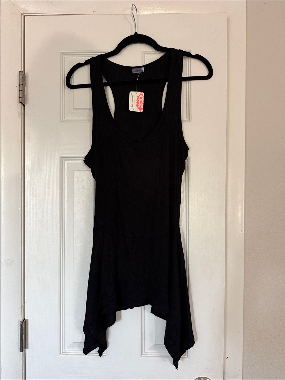 Free People Black Asymmetrical Hem Tank